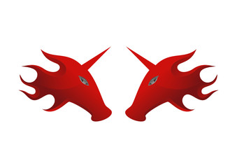 Pegasus. Vector design template.