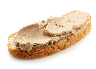 loaf of bread with liver pate