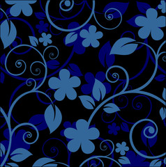 blue floral background