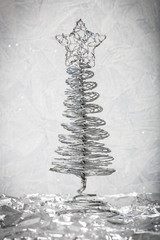 Metal new year tree
