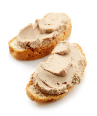 bread with liver pate