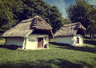 Fototapeta na wymiar Old winecellars in countryside of Hungary