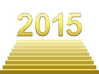 2015 Nouvelle année sur les marches