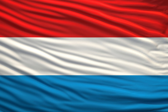 Waving Luxembourg Flag