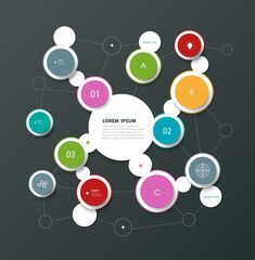 Minimal infographic circles design template © nongkran_ch