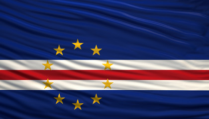 Waving flag of Cape Verde