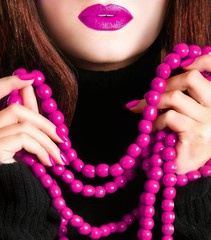 Young beautiful pretty young model woman lady girl necklace