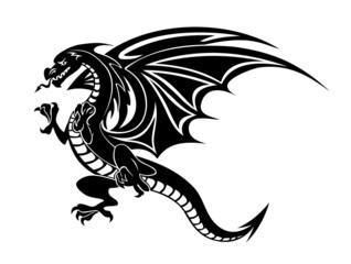 Angry black dragon
