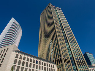 Fototapeta na wymiar Business buildings in the exhibition site of Frankfurt, Germany