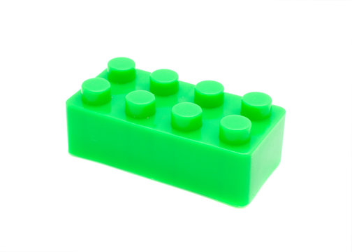 blocks Plastic building blocks on white