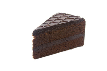Fototapeta na wymiar Chocolate Cake on white background