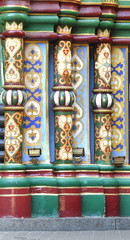 Russian National interiors. Entrance to the old house.