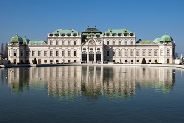Fototapeta na wymiar Belvedere palace in Vienna, Austria