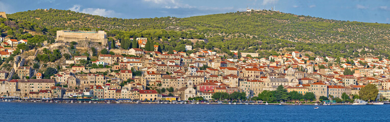 Fototapeta na wymiar Town of Sibenik waterfront panorama