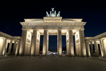 The Brandenburger Tor in the evening in Berlin, Germany