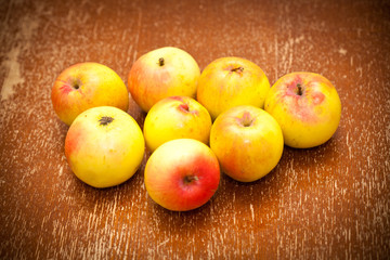 rustic autumn apples