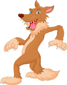 cute wolf cartoon