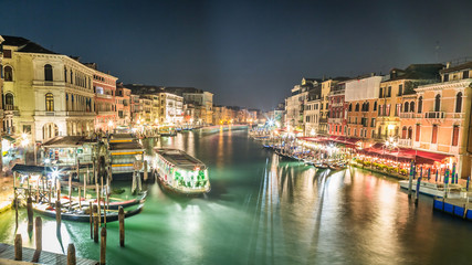Fototapeta premium Night in Venice on the Grand Canal