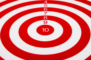Red dart target Close up