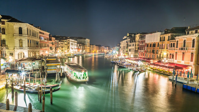 Night in Venice on the Grand Canal