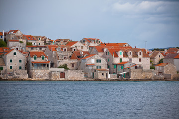 Village Sepurine, Prvic island, view from the sea