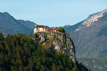 Fototapeta na wymiar Medieval castle of Bled, Slovenia, Europe