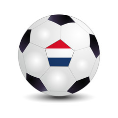 Flag of Netherlands on soccer ball