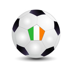 Flag of Ireland on soccer ball