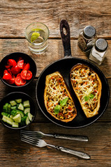 eggplant stuffed with vegetables