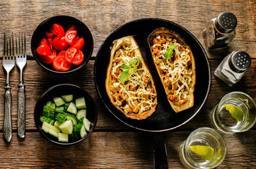 eggplant stuffed with vegetables