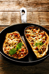 eggplant stuffed with vegetables