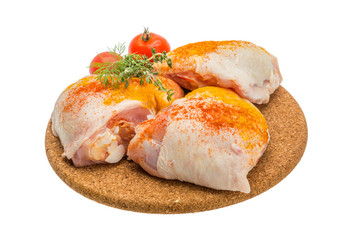 Raw chicken thigh