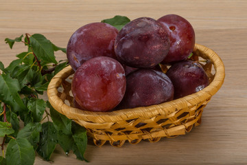 Fresh plums