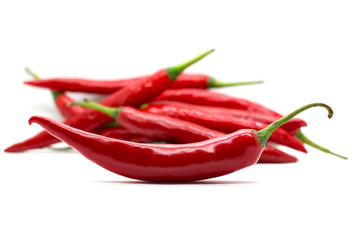 Hot red chili or chilli pepper isolated.