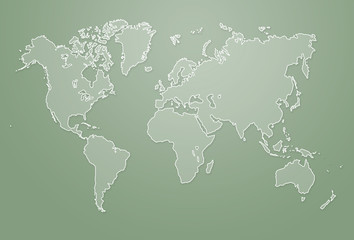 Modern world map illustration