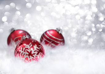 balls red xmas decoration