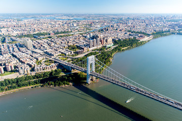 Naklejka premium Aerial View of George Washington Bridge, New York/New Jersey