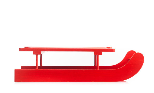 Wooden Red Sled