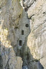 Culver Hole, medieval dovecote in a cave, Gower Peninsula.
