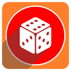 game red flat icon isolated