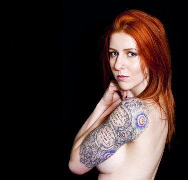 Fototapeta Nude Tattooed Woman