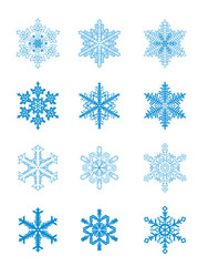 Blue snowflakes