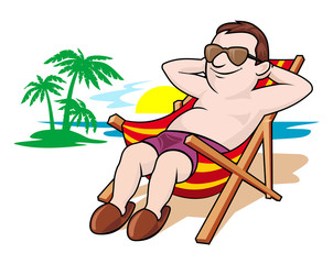 Beautiful leisure on beach