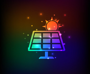 Solar sun design,rainbow vector