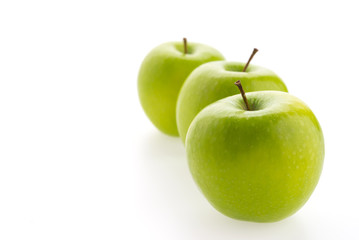 Green apple isolated on white background