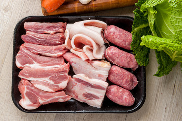 Ingredienti crudi per la casoeûla