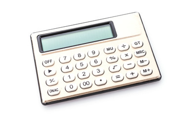 Calculator isolated on white background
