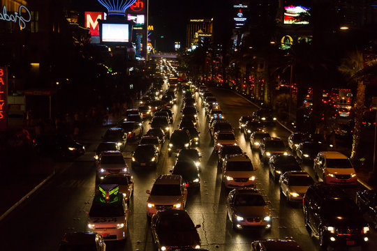 Traffic jam in Las Vegas 