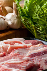 Ingredienti crudi per la casoeûla