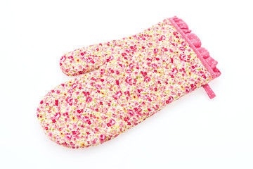 Kitchen oven glove isolated on white background